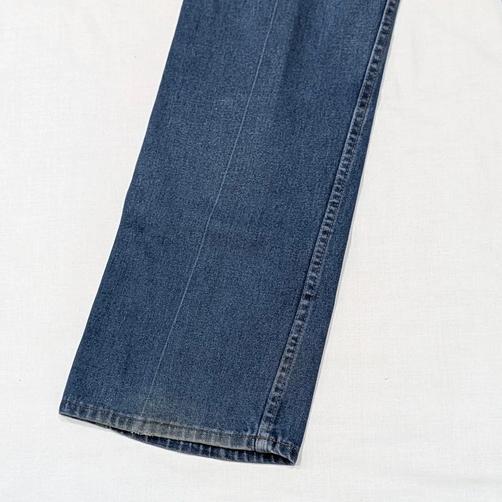 Vintage Levi's Movin On Jeans Mens 35x31 Medium Wash Embroidered Straight Denim